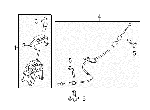 2021 Ford EcoSport Gear Shift Lever Diagram for GN1Z-7210-KD