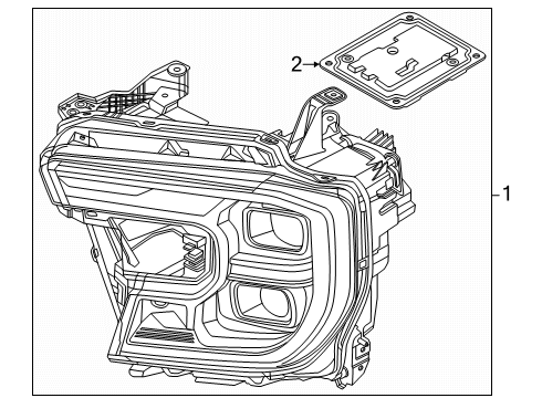 2024 Ford Ranger Headlamp Assembly Diagram for N1WZ-13008-EB