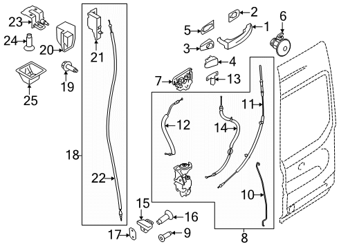 2024 Ford Transit 150 Lock & Hardware Diagram 2