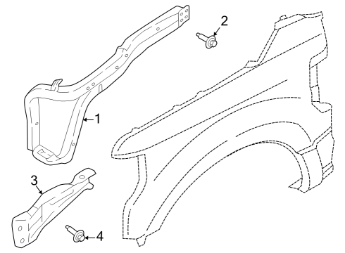 2023 Ford F-350 Super Duty Reinforcement Diagram for PC3Z-16C274-A
