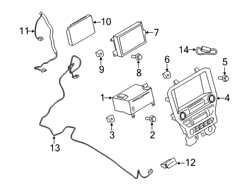 2021 Ford Mustang Unit Central Processing Diagram for FR3Z-14D212-D