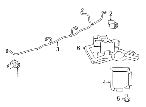 2023 Ford Transit Connect Parking Distance Aid Sensor Wire Diagram for KV6Z-15K868-AE
