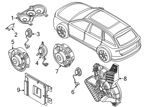 2024 Lincoln Nautilus Speaker Assembly Diagram for R2TZ-18808-L