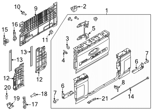 2025 Ford F-150 Tail Gate Diagram 4