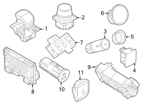 2025 Lincoln Aviator Control Diagram for RC5Z-19980-A