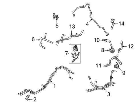 2021 Ford Escape Pump Assembly Diagram for LX6Z-18D473-D