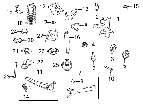 2022 Ford F-350 Super Duty Spindle Diagram for HC3Z-3106-C