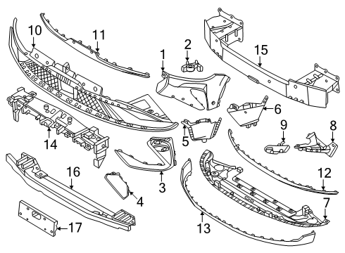 2025 Lincoln Nautilus Bumper Repair Kit Diagram for R2TZ-17E994-UD