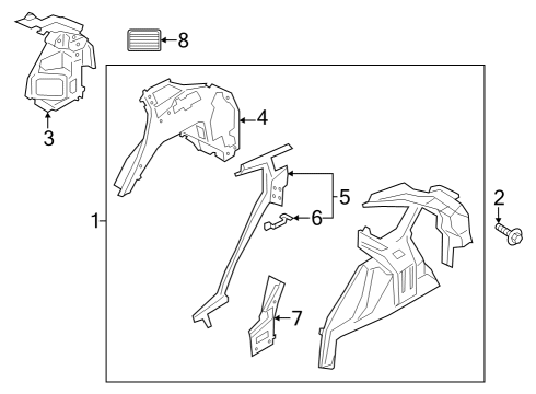 2023 Ford Escape Reinforcement Diagram for LJ6Z-7802557-A