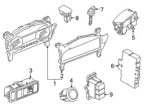 2024 Lincoln Corsair Lamp Assembly Diagram for LJ7Z-13008-AG