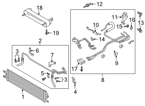 2024 Ford Police Interceptor Utility Oil Cooler Assembly Diagram for L1MZ-7869-C