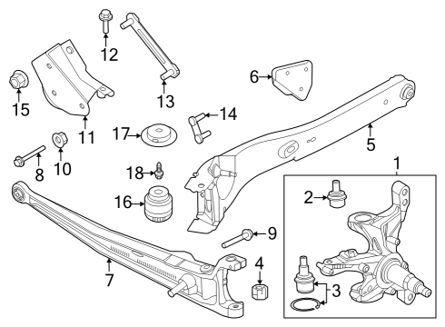 2023 Ford F-250 Super Duty Bracket Diagram for PC3Z-3B095-B