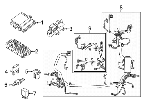 2021 Lincoln Corsair Circuit Breaker Assembly Diagram for LX6Z-14526-C
