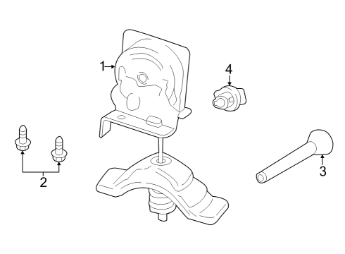 2023 Ford F-150 Lightning Spare Wheel Mounting Diagram for NL3Z-1A131-A