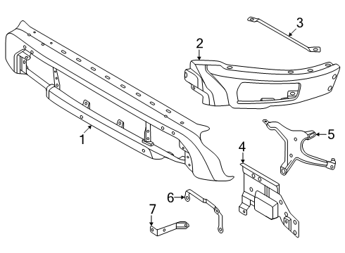 2025 Ford F-150 Bumper & Components - Front Diagram 7