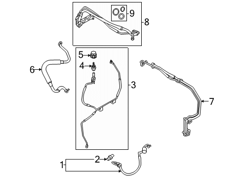 2024 Ford Transit 350 Condenser, Compressor & Lines Diagram 2