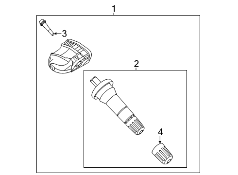 2020 Ford Escape Tpms Sensor Kit Diagram for JX7Z-1A189-A