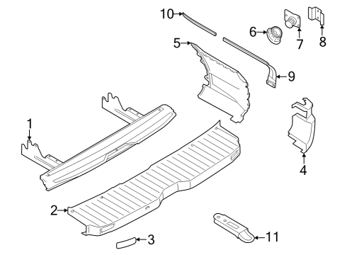 2024 Ford E-Transit REINFORCEMENT - BUMPER SECURIN Diagram for KK4Z-61247A64-E