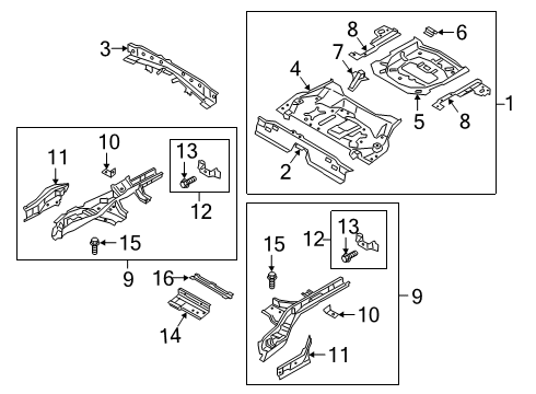 2020 Ford Escape CROSSMEMBER - ENGINE SUPPORT Diagram for LX6Z-7811644-A