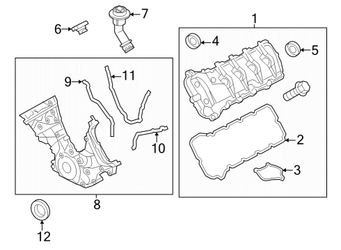 2024 Ford Mustang Cylinder Head Cover Diagram for NR3Z-6582-E