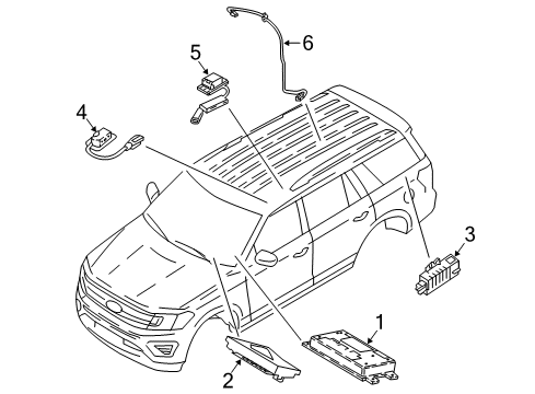 2024 Lincoln Navigator ANTENNA - BLUETOOTH MODULE Diagram for LU5Z-14G618-AC