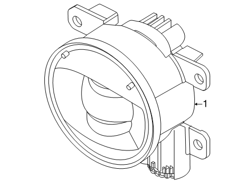 2025 Ford Ranger Fog Lamp Assembly Front Diagram for JB3Z-15201-D
