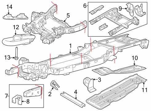 2020 Ford F-150 Frame Assembly Diagram for FL3Z-5019-AL