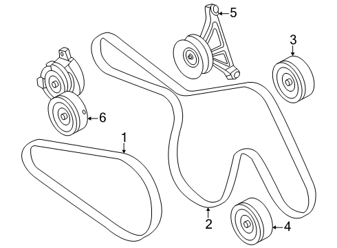 2025 Ford Ranger Belts & Pulleys Diagram 3