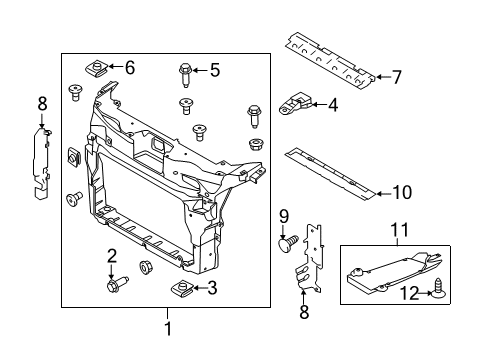 2019 Ford Police Interceptor Utility Air Deflector Diagram for FB5Z-8311-G