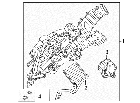 2019 Ford Police Interceptor Utility Heater Assembly Diagram for DB5Z-19850-F