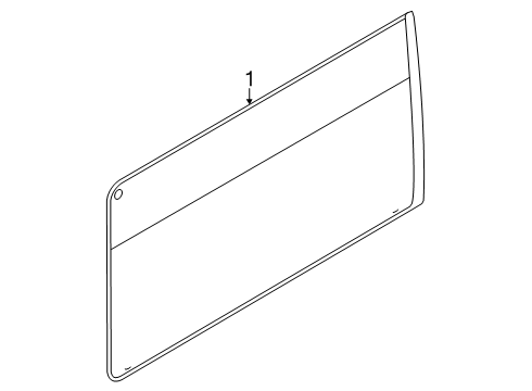 2025 Ford Transit 150 Glass - Side Door Diagram 3