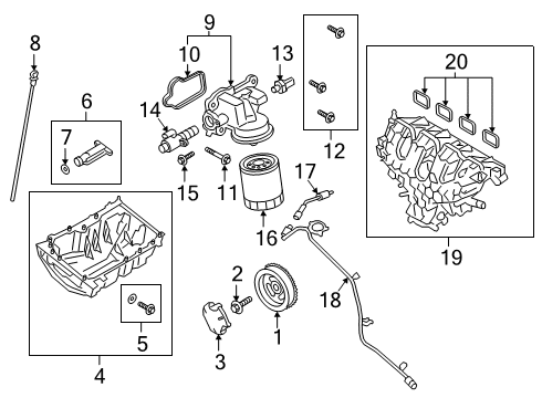 2020 Lincoln Nautilus Oil Filter Adaptor Diagram for K2GZ-6881-C