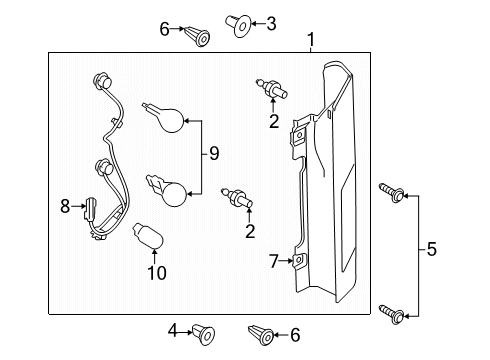 2024 Ford Transit 350 Bulbs Diagram 5