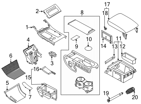 2020 Lincoln Aviator Bumper Diagram for LC5Z-7806066-AA