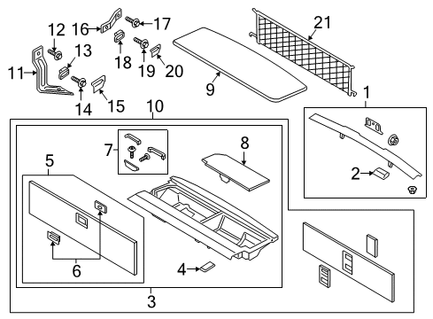 2020 Lincoln Navigator Support Diagram for JL7Z-40310B16-BL