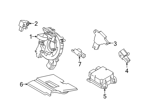 2020 Ford Mustang Air Bag Sensor Assembly Diagram for JR3Z-14B321-D