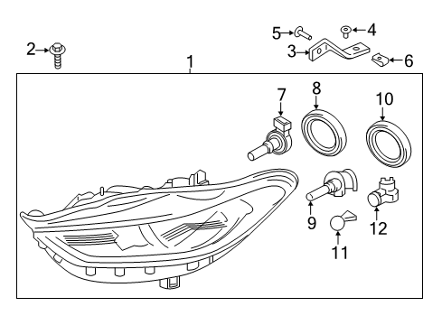 2020 Ford Fusion Headlamp Assembly Diagram for HP5Z-13008-N