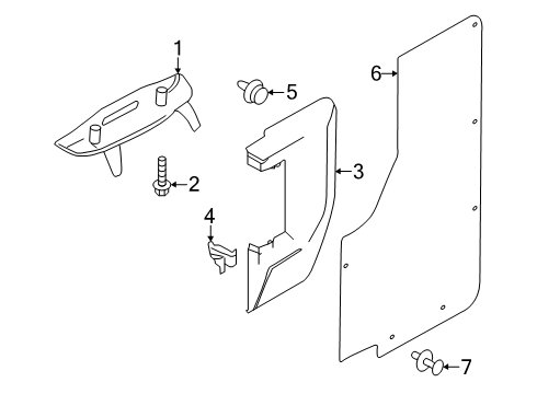 2024 Ford Transit Cover - Door Inner Panel Diagram for EK4Z-6127419-AC
