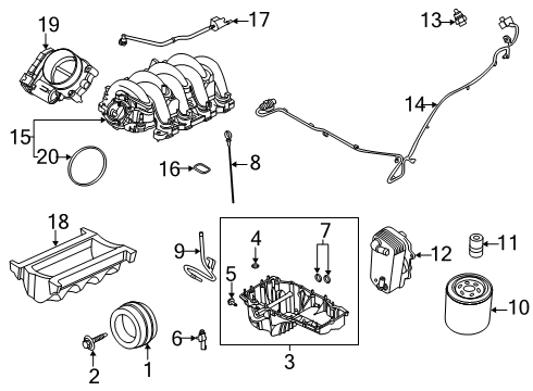 2020 Ford F-350 Super Duty Fuel Tube Support Bracket Diagram for LC3Z-9B325-A