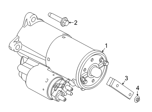 2020 Ford Mustang Starter Motor Assembly Diagram for KR3Z-11002-A