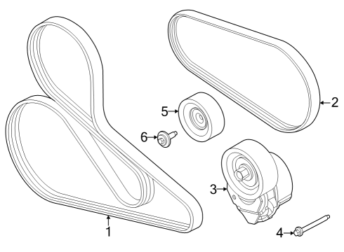 2024 Ford Mustang V-Belt Diagram for PR3Z-8620-C