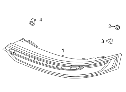 2024 Lincoln Corsair Lamp Assembly Diagram for LJ7Z-13405-G