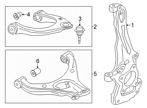 2025 Ford Ranger Front Suspension Arm Assembly Diagram for MB3Z-3079-C