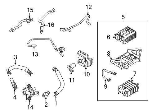 2020 Ford F-350 Super Duty Tube Assembly Diagram for LC3Z-6758-B