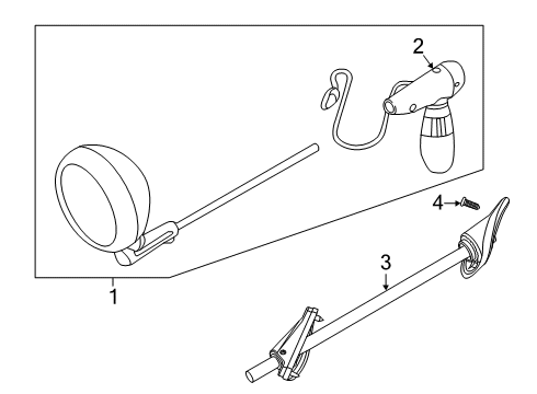2019 Ford Police Interceptor Sedan Kit - Spotlamp Installation Diagram for DG1Z-15305-B