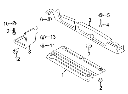 2020 Ford Fusion Air Deflector Diagram for DS7Z-9911778-J