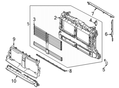 2021 Ford Bronco Sport BOLSTER - FRONT END Diagram for LX6Z-5816146-K