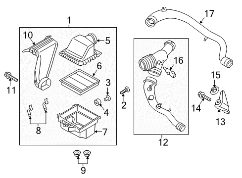 2020 Ford F-150 Air Hose Diagram for FL3Z-9C623-E