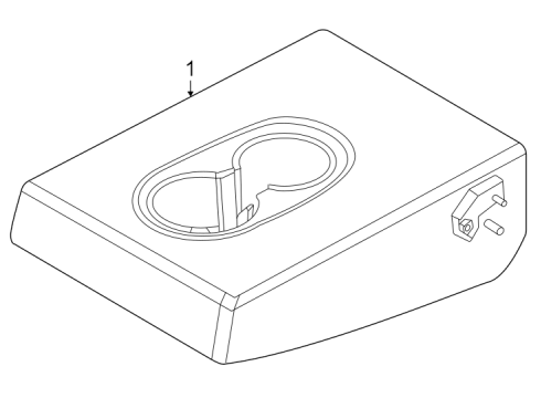 2023 Ford F-250 Super Duty Armrest Assembly Diagram for ML3Z-1667112-BB