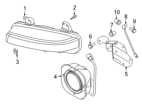 2025 Ford Police Interceptor Utility Bracket Diagram for L1MZ-15086-A